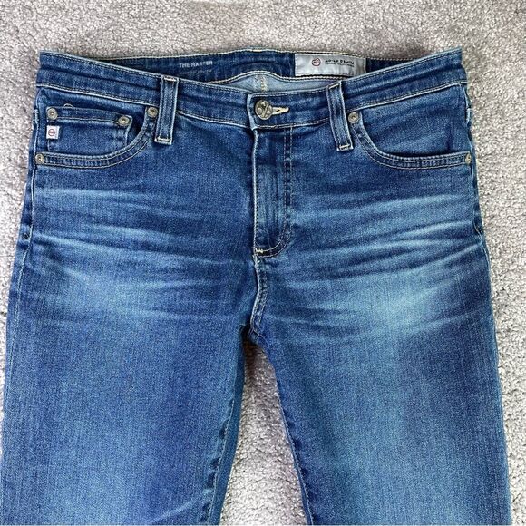 Ag Adriano Goldschmied Harper Jeans Women’s 28 Blue Straight Low Rise Denim - Picture 2 of 13